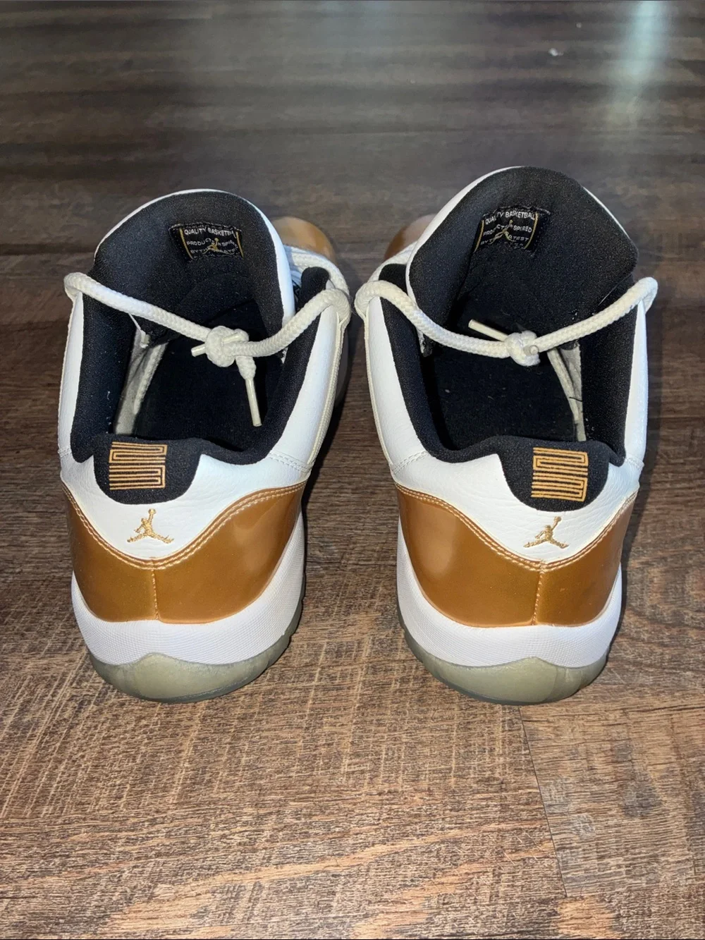 Closing Ceremony 11s Low Jordan Men's Sneakers in White, Gold and Black